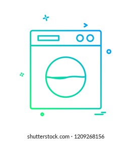 Washing machine icon design vector