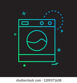 Washing machine icon design vector