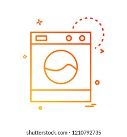 Washing machine icon design vector