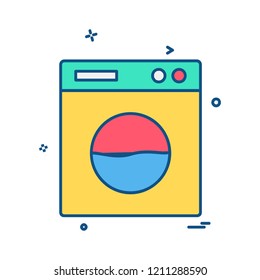 Washing machine icon design vector