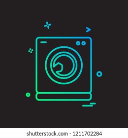 Washing machine icon design vector