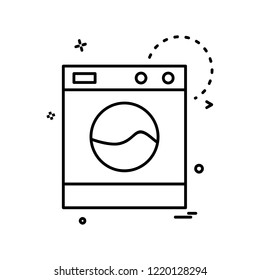 Washing machine icon design vector