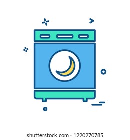 Washing machine icon design vector 
