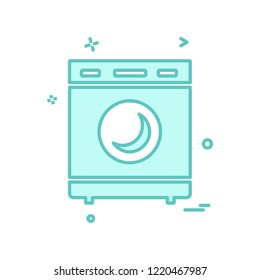 Washing machine icon design vector 