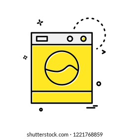 Washing machine icon design vector