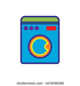 plantilla vectorial de diseño de icono de lavadora