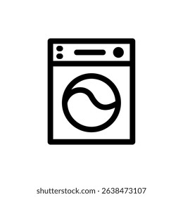 Washing machine icon. Easy care laundry symbol representing household appliances for washing clothes.
