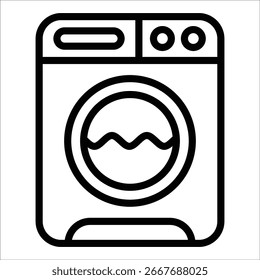 Washing Machine Icon Element For Design