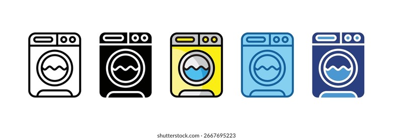 Washing Machine Icon Element For Design