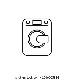 washing machine icon. Element of otel and motels for mobile concept and web apps. Thin line icon for website design and development, app development. Premium icon on white background