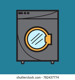 washing machine icon flat color