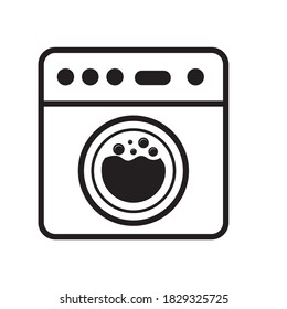 
Icono de lavadora, diseño plano Mejor lavadora Icono Ilustración de vectores