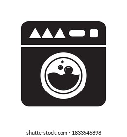Washing Machine Icon, Flat Design Best Washing Machine Icon Vector Illustration