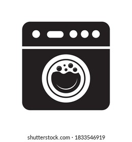 Icono de lavadora, diseño plano Mejor lavadora Icono Ilustración de vectores