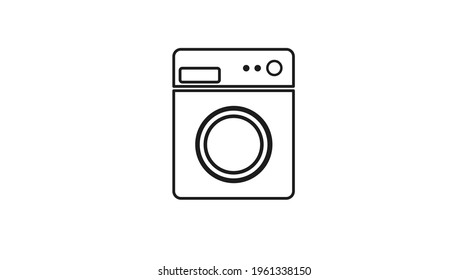 Waschmaschinensymbol, Flachdesign, Vektorgrafik