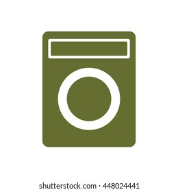 Washing machine icon. Flat design.