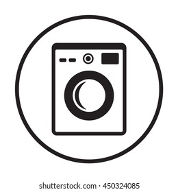 Washing machine icon. Flat design.