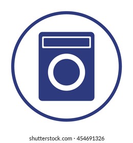 Washing machine icon. Flat design.