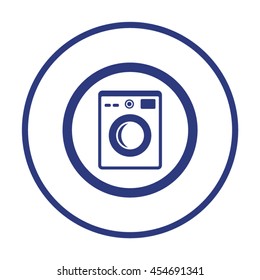 Washing machine icon. Flat design.