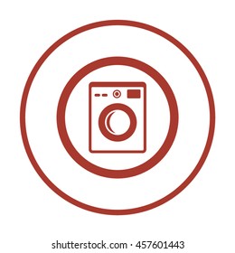 Washing machine icon. Flat design.