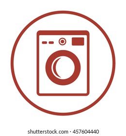 Washing machine icon. Flat design.