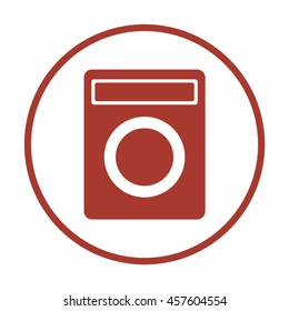 Washing machine icon. Flat design.