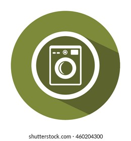 Washing machine icon. Flat design.