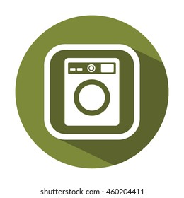 Washing machine icon. Flat design.