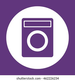 Washing machine icon. Flat design.