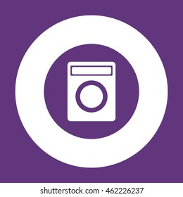 Washing machine icon. Flat design.