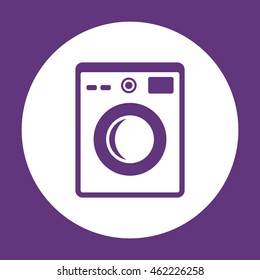 Washing machine icon. Flat design.