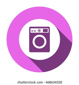 Washing machine icon. Flat design.