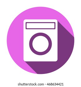 Washing machine icon. Flat design.