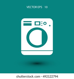 Washing machine icon, flat design best vector icon
