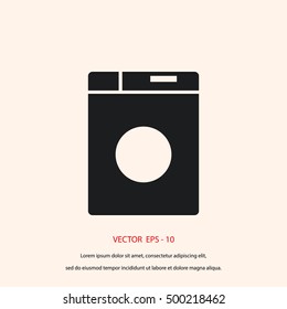 washing machine icon, flat design best vector icon