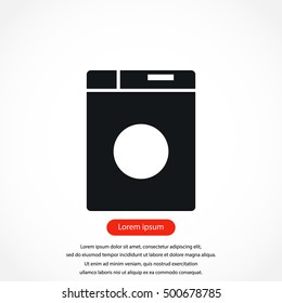 washing machine icon, flat design best vector icon