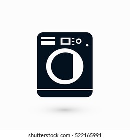 Washing machine icon, flat design best vector icon