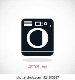 Washing machine icon, flat design best vector icon