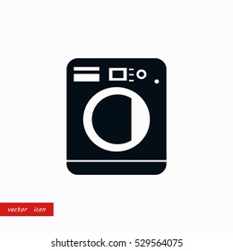 Washing machine icon, flat design best vector icon