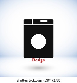 washing machine icon, flat design best vector icon