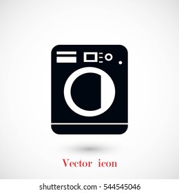 Washing machine icon, flat design best vector icon