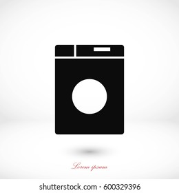 washing machine icon, flat design best vector icon