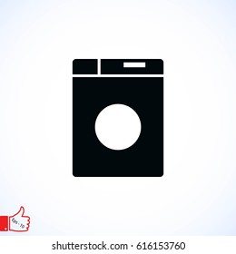 washing machine icon, flat design best vector icon