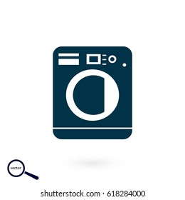 Washing machine icon, flat design best vector icon