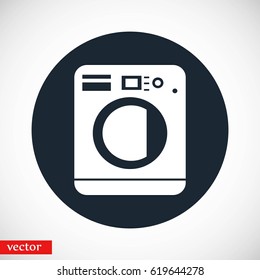 Washing machine icon, flat design best vector icon