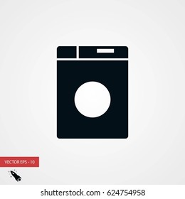 washing machine icon, flat design best vector icon