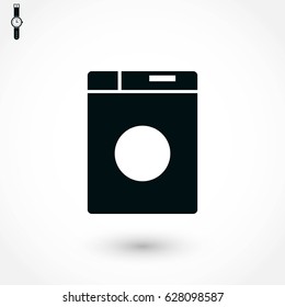 washing machine icon, flat design best vector icon