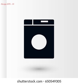 washing machine icon, flat design best vector icon