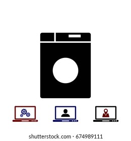 washing machine icon, flat design best vector icon