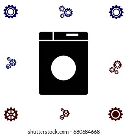 washing machine icon, flat design best vector icon